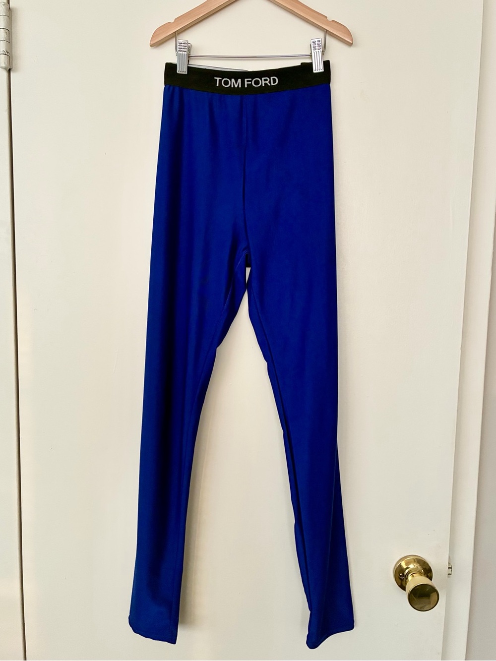 Tom Ford Royal Blue Logo Waist Leggings